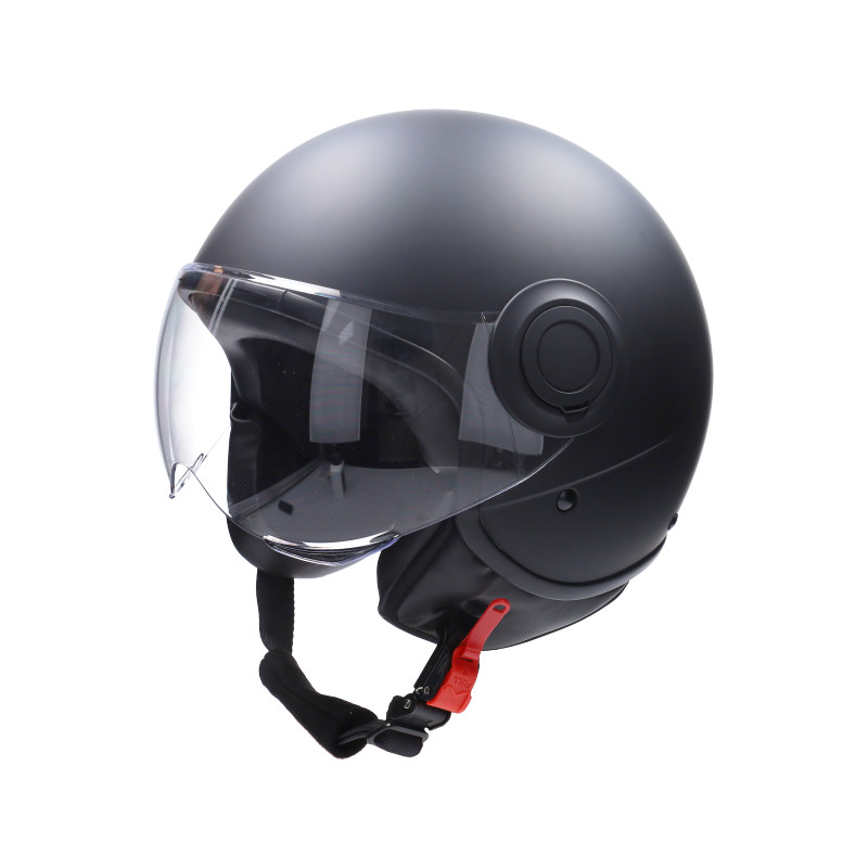 helm CAB demi-jet E-06 keur comfort XS zwart mat/zwart