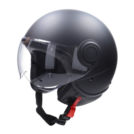 helmet CAB demi-jet E-06 label inside black (nw E-mark) small black matte/black