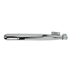uitlaat demper 28mm bij bocht 60mm chroom vs50, mv50, puch