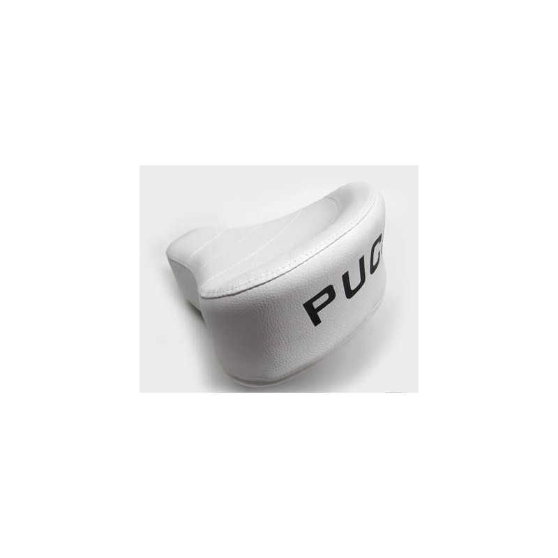 saddle with overprint (made in EU) puch white puch maxi