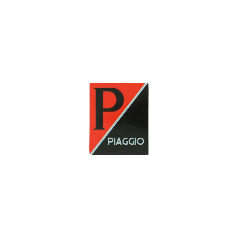 sticker logo voorscherm zwart/rood lx, piaggio, primavera, sprint