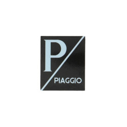 sticker logo voorscherm zwart/zwart lx, piaggio, primavera, sprint