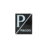 sticker logo voorscherm zwart/zwart lx, piaggio, primavera, sprint