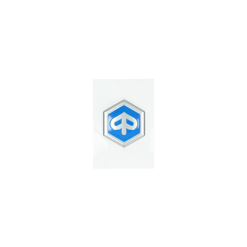 embleem Piaggio origineel logo zeskant voorscherm Piaggio zip 2t , zip 4t 2h002013