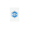 embleem Piaggio origineel logo zeskant voorscherm Piaggio zip 2t , zip 4t 2h002013