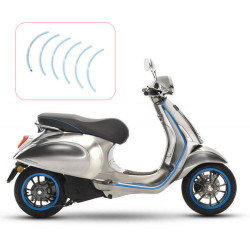 sticker set Piaggio original front wheel wheel border blue elettrica, Primavera, sprint 2h002849000a1