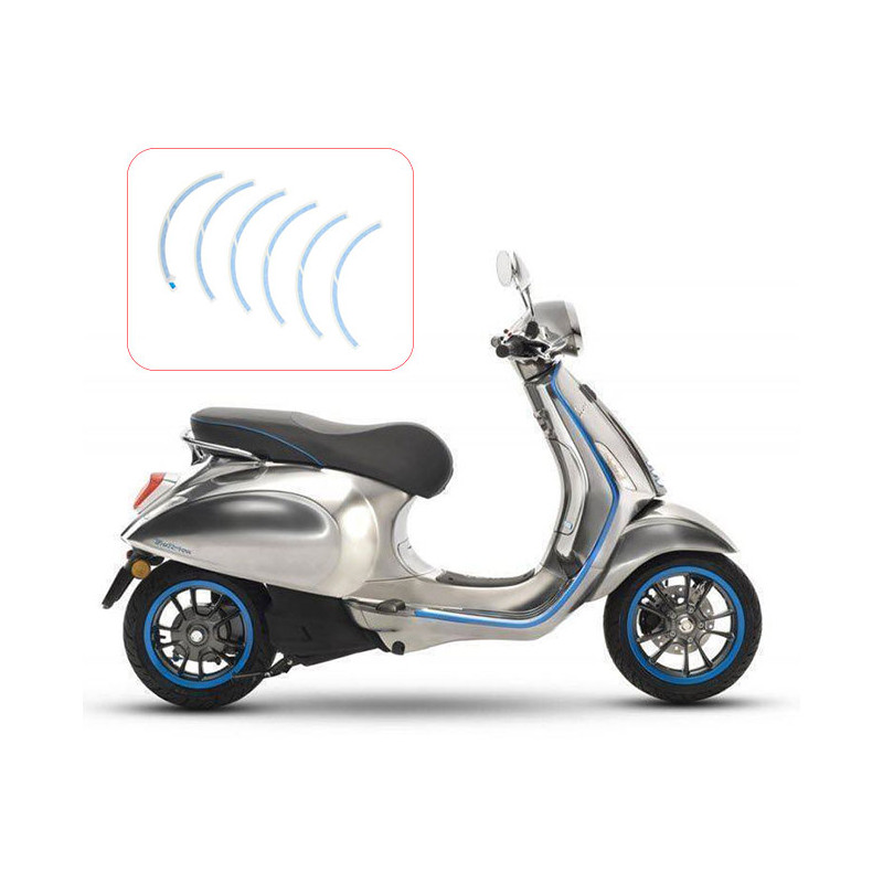 stickerset Piaggio origineel voorwiel wielbies blauw elettrica, primavera, sprint 2h002849000a1