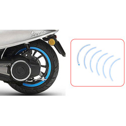 sticker set Piaggio original rear wheel wheel border blue elettrica, Primavera, sprint 2h002850000a1