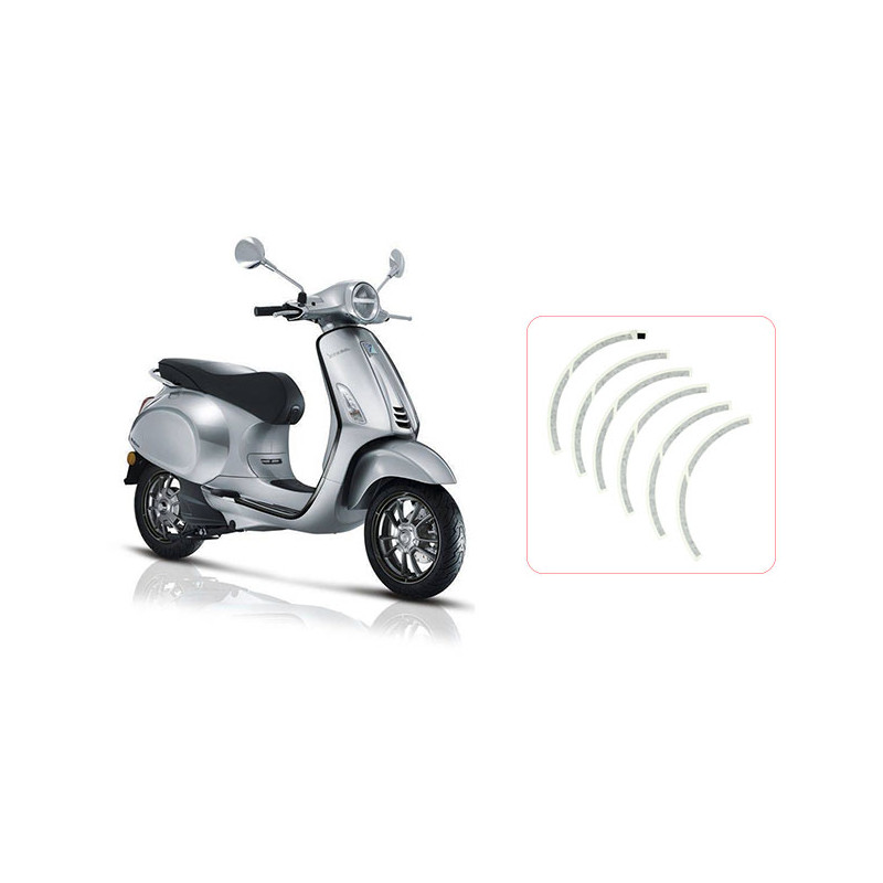 sticker set Piaggio original front wheel wheel border black elettrica, Primavera, sprint 2h002849000a3
