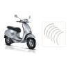 stickerset Piaggio origineel voorwiel wielbies zwart elettrica, primavera, sprint 2h002849000a3