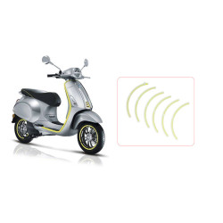 stickerset Piaggio origineel voorwiel wielbies geel elettrica, primavera, sprint 2h002849000a6