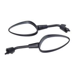 mirror set DMP short right screw thread m8 black matt sprint