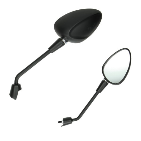 mirror set DMP long right screw thread m8 black matt vespa, sprint