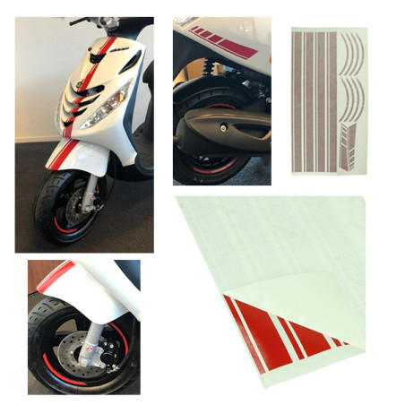 sticker set sport euro-2/4/5 AMG 14-piece red 14-parts zip2000