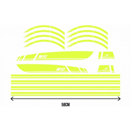 sticker set sport euro-2/4/5 AMG yellow fluor 16-parts Primavera, sprint