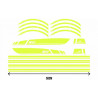 sticker set sport euro-2/4/5 AMG yellow fluor 16-parts Primavera, sprint