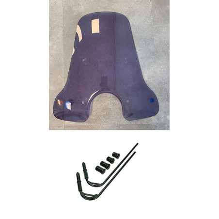 windshield Regia with mounting set high (made in EU) smoke vespa, gts 250cc, gts all models, gts super 300cc