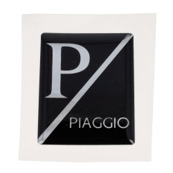 sticker logo voorscherm zwart lx, piaggio, primavera, sprint
