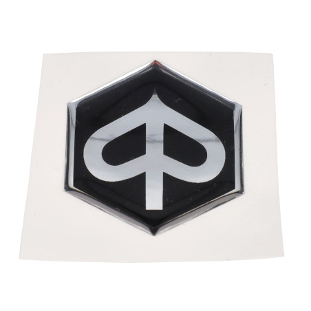sticker logo front cover black/black black piaggio, zip2000