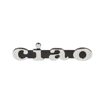 logo klik zijscherm chroom vespa, ciao