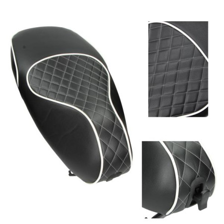 seat cover Regia (made in EU) chesterfield black with white lining Primavera, sprint