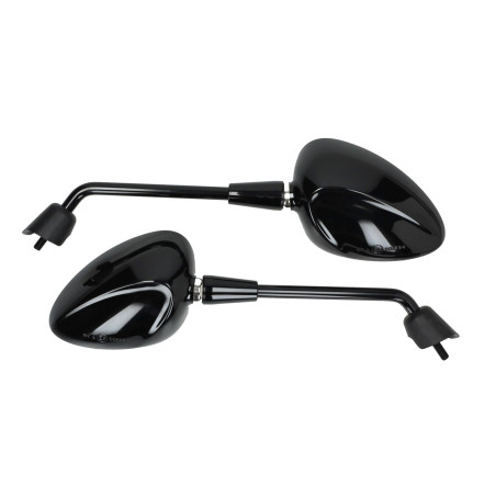 mirror set long model original E-mark m8 black gloss sprint