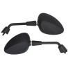 mirror set short model original E-mark m8 black matt vespa, sprint