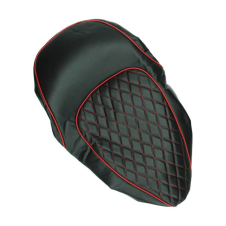 seat cover Regia (made in EU) chesterfield black with red lining vespa lx
