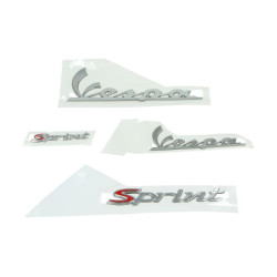 embleemset vespa vespa chroom 4-delig sprint
