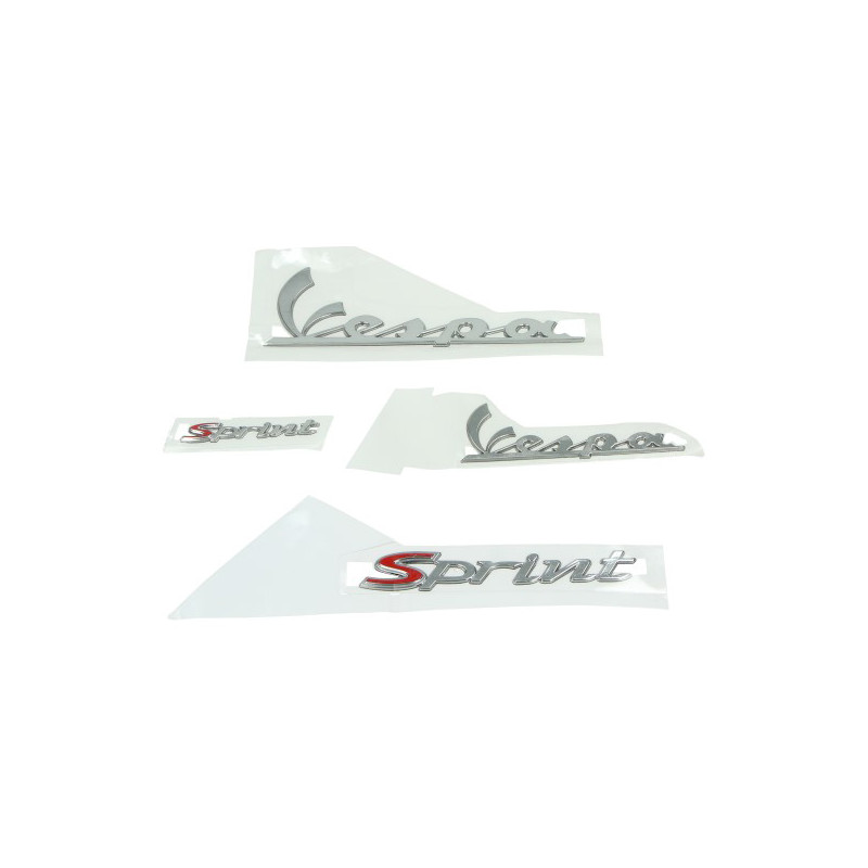 emblem set vespa vespa chrome 4-parts sprint