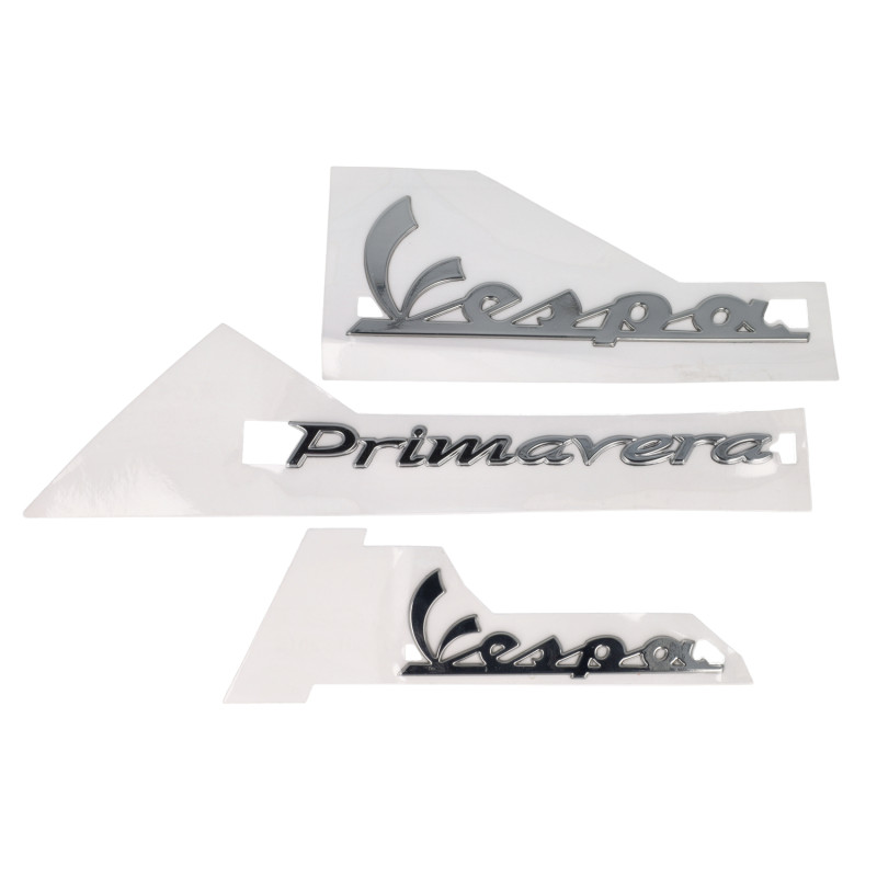 emblem set vespa vespa chrome 3-parts Primavera