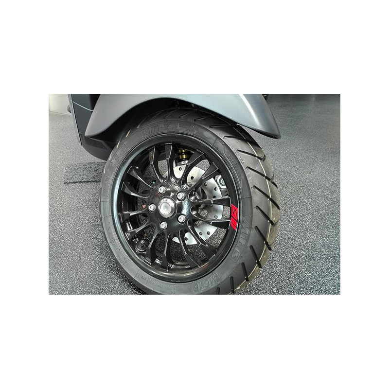 sticker Piaggio origineel wiel euro 3/4/5 (S) rood gts 125cc, gts alle mod., gts super 300cc, sprint 2h001926000a1