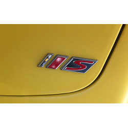 embleem Piaggio origineel beenschilddeksel woord [S] rood gts 125cc, gts 300, sprint 50/125/150 2h001928