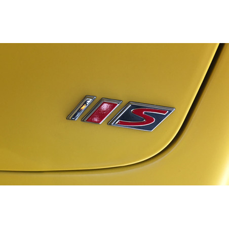 embleem Piaggio origineel beenschilddeksel woord [S] rood gts 125cc, gts 300, sprint 50/125/150 2h001928