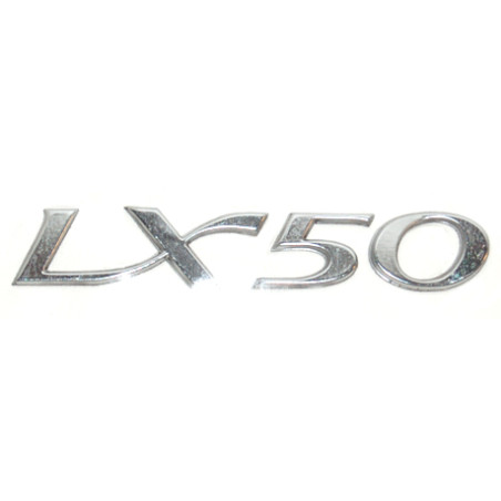 embleem Piaggio origineel woord [lx50] zijscherm 8.5cm aluminium 656221