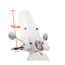 windscherm Piaggio origineel hoog + bevestigingsset tot 2022 70cm gt 200cc, gts, gts 125cc, gts alle mod., gts super 300cc 65445