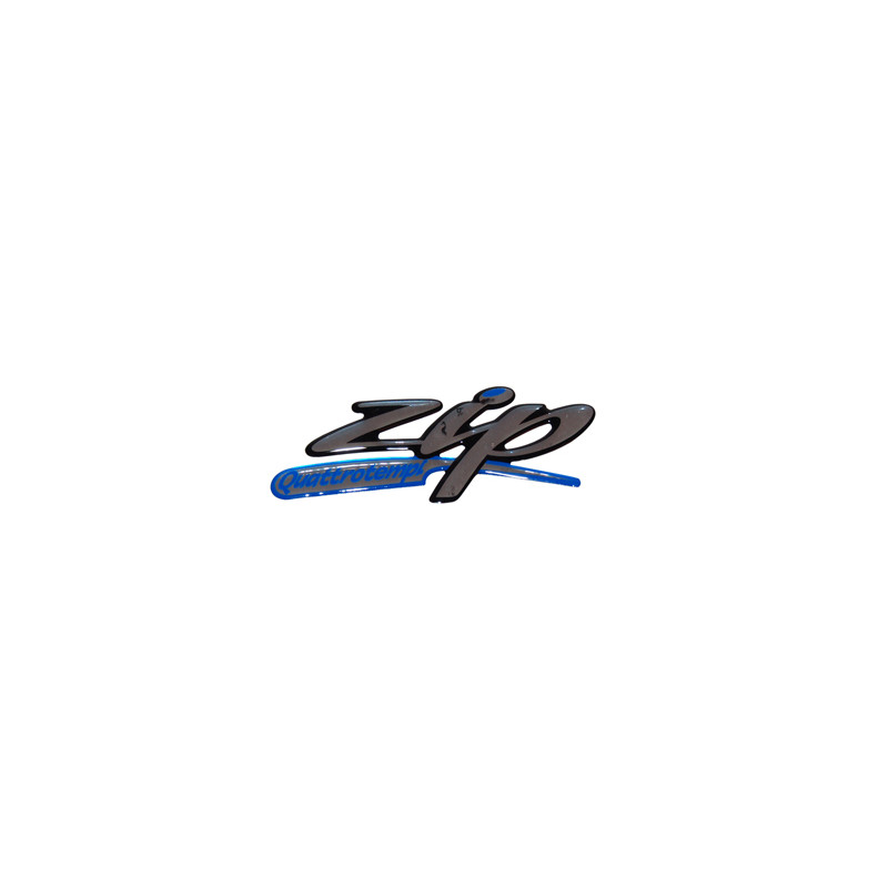 emblem Piaggio original word [zip quattro] side cover 3d black/chrome zip2006 4t 620835
