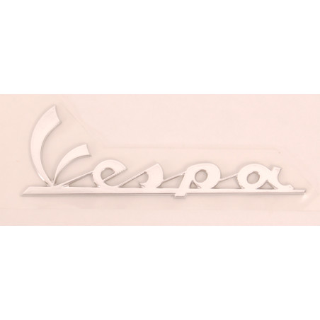 embleem woord [vespa] model origineel 10cm aluminium primavera, sprint, vespa lx, vespa S 656219