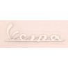 embleem woord [vespa] model origineel 10cm aluminium primavera, sprint, vespa lx, vespa S 656219