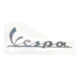 embleem Piaggio origineel woord [vespa] groot links 15cm aluminium gtv, px 200cc, vespa sxl 125, gts alle mod., vespa lx 656220