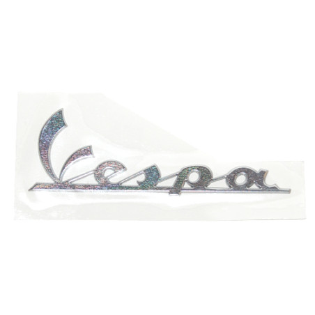 emblem Piaggio original word [vespa] big left 15cm aluminum gtv, px 200cc, vespa sxl 125, gts all models, vespa lx 656220