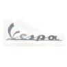 embleem Piaggio origineel woord [vespa] groot links 15cm aluminium gtv, px 200cc, vespa sxl 125, gts alle mod., vespa lx 656220