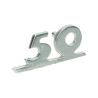 clip-on logo word [50] 3.5cm aluminum vespa