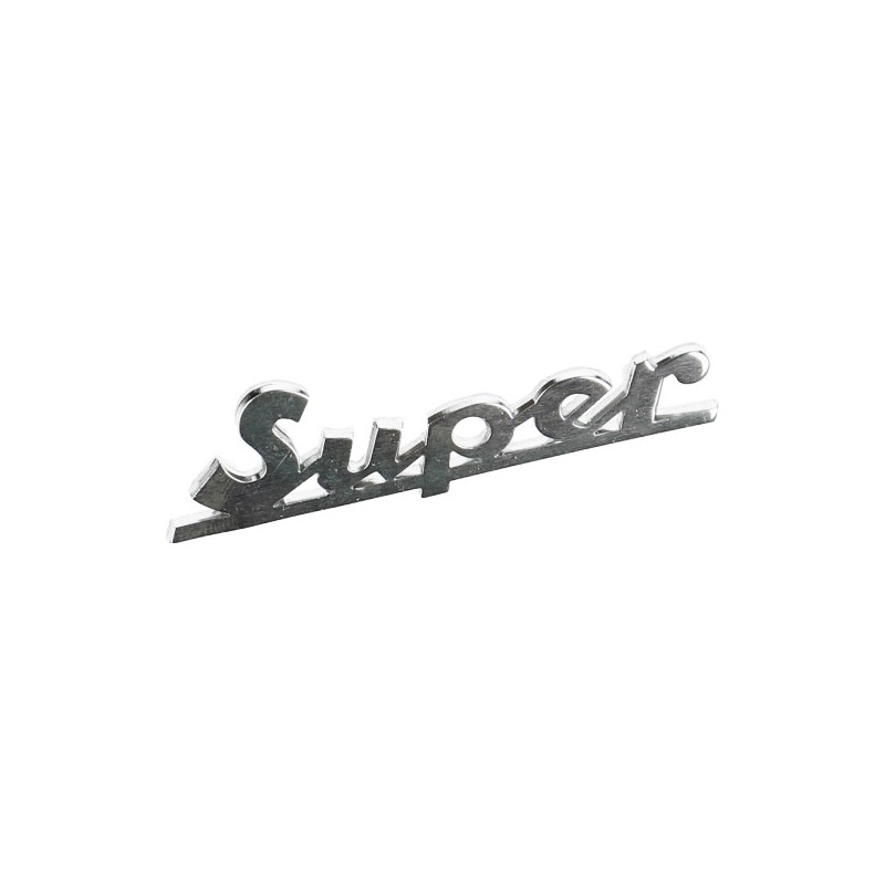 embleem woord [super] 7.5cm aluminium gts, vespa op op