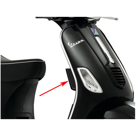 opbergvak Piaggio origineel rechts zwart lucido 94 vespa S 6542950090