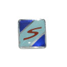 embleem Piaggio origineel voorspatbord sierstuk siervin gts 125-150, gts 250cc, gts 300, gts super 300cc, vespa S 654821