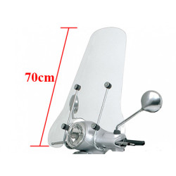 windshield Piaggio original with mounting set high 70cm clear vespa lx 622192