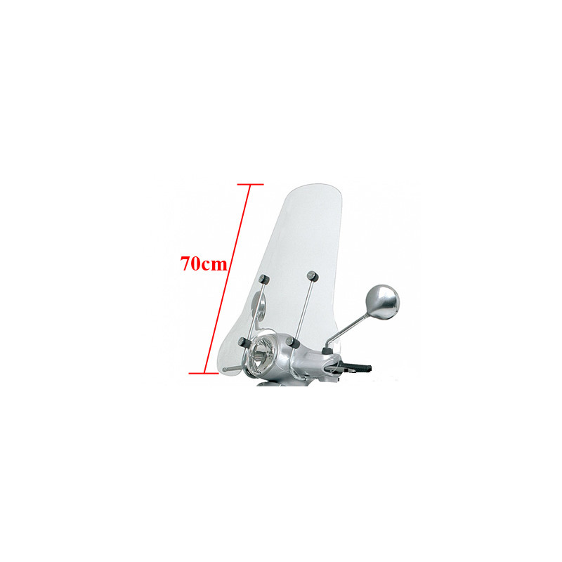 windshield Piaggio original with mounting set high 70cm clear vespa lx 622192