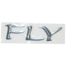 embleem Piaggio origineel links/rechts achter 3d chroom fly 655432
