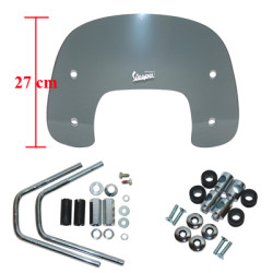 windshield Piaggio original with mounting set low 27cm smoke vespa S 672305